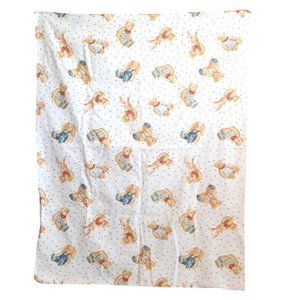 Vintage Springs Bunny & Teddy Bear Flannel Receiving Blanket 36" X 28"